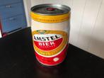 Groot  blik van Amstel, Ophalen of Verzenden, Gebruikt, Reclamebord, Plaat of Schild, Amstel