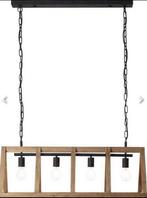 Hanglamp luxe houten Nature 4 lichts nieuw in doos!, Ophalen, Zo goed als nieuw