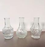 3 mini vaasjes, Huis en Inrichting, Woonaccessoires | Vazen, Overige kleuren, Verzenden, Minder dan 50 cm, Glas