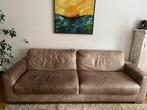 Mooie leren bank - Vierpersoons, Huis en Inrichting, Banken | Bankstellen, Ophalen, Gebruikt, Rechte bank, 200 tot 250 cm
