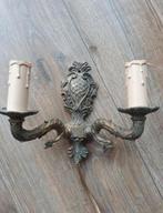 Elektrische tweearmige wandlamp kandelaar, Ophalen of Verzenden
