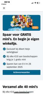 GEZOCHT albert heijn mini’s, Tickets en Kaartjes, Eén persoon, Cadeaubon