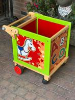 Leuke houten speelgoedkist op wielen, richtprijs 5 euro, Ophalen, Gebruikt, Overige typen