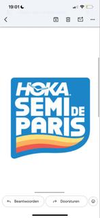 2x ticket halve marathon Parijs, Twee personen, Maart