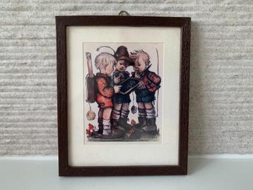 Originele Hummel reproductie 103350 in lijstje met sticker! beschikbaar voor biedingen