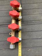 Gas kraan Verdeelblok 4 kranen 8mm, Ophalen, Zo goed als nieuw