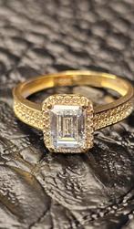Prachtige 14k dames gouden ring met baguette steen, Sieraden, Tassen en Uiterlijk, Ringen, Nieuw, Ophalen of Verzenden, 17 tot 18