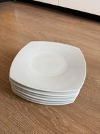 6 Witte Eetborden - 27cm - Merkloos, Huis en Inrichting, Keuken | Servies, Keramiek, Ophalen of Verzenden, Zo goed als nieuw, Bord(en)