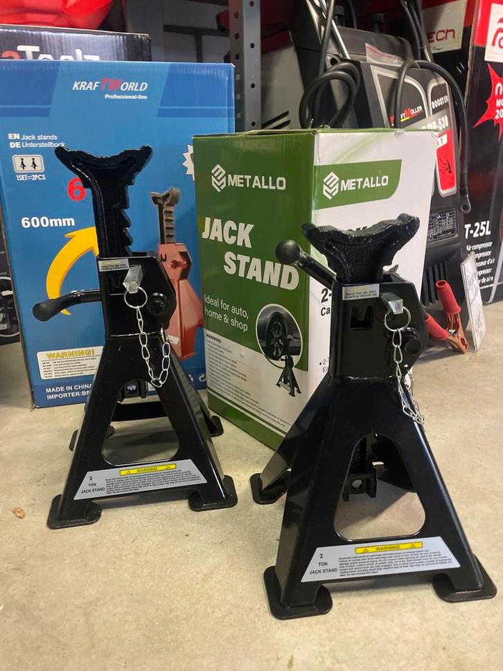 Assteunen set 2 stuks - Nieuw €29,95, Auto diversen, Autogereedschap, Nieuw, Ophalen of Verzenden