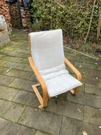 Ikea Poang stoel, Gebruikt, Ophalen of Verzenden, Wit, Hout