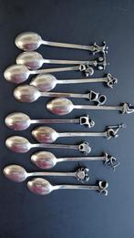 12 Gero Verzilverde Dierenriem Lepeltjes - Jaren 80, Antiek en Kunst, Ophalen of Verzenden