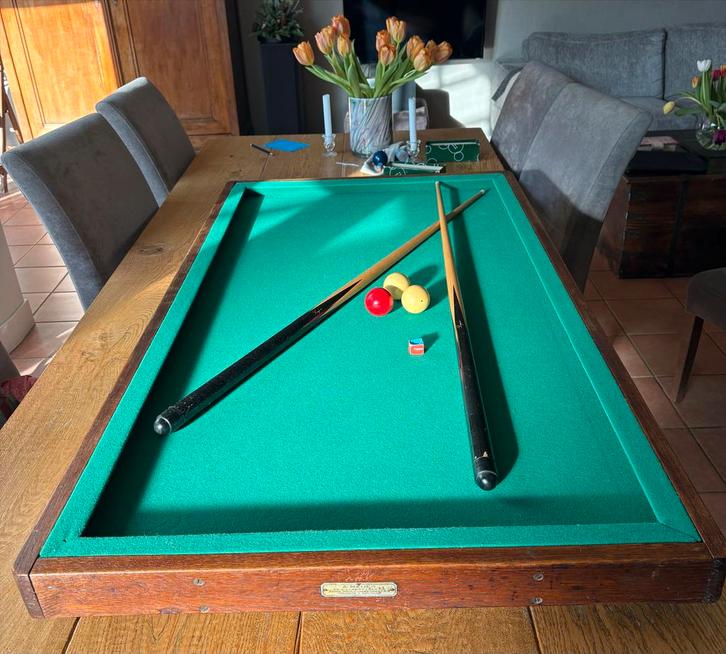Robuust Tafelbiljart met Aramith Ballen, Sport en Fitness, Biljarten en Poolen, Gebruikt, Biljarttafel, Ophalen
