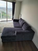 Hoekbank donkerblauw velvet, Ophalen, 250 tot 300 cm, 100 tot 125 cm, Hoekbank