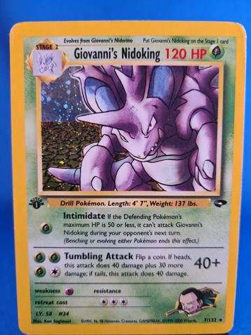 Giovanni's Nidoking 7/132 - Gym Challenge (1st edition) beschikbaar voor biedingen