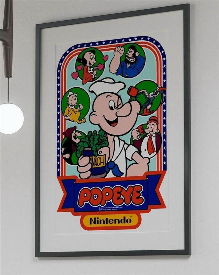 POPEYE Arcade Videogame Atari Nintendo Poster Print, Spelcomputers en Games, Games | Atari, Nieuw, Overige modellen, 1 speler