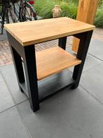 Massief Teak audio meubel/ side table, Ophalen, 50 tot 100 cm, Teakhout, Zo goed als nieuw