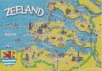 Ansichtkaart	Zeeland 	Landkaartje, Verzenden, 1980 tot heden, Gelopen, Zeeland