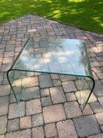Glazen Salontafel/Bijzettafel design, Ophalen, Gebruikt, 50 tot 100 cm, Glas