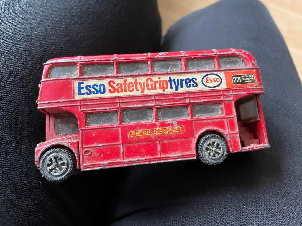 Vintage dinkytoys engelse dubbeldekker, Overige merken, Gebruikt, Auto, Groter dan 1:32