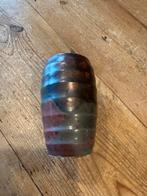 Raku Gestookte Keramische Vaas met Metallic Glazuur, Ophalen of Verzenden