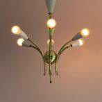 Sputnik spider LAMP jaren 50 Mid Century messing vintage MCM, Gebruikt, Ophalen of Verzenden, Glas, Minder dan 50 cm