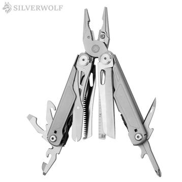 SILVERWOLF 14-in-1 Multitool | Outdoor Zakmes | Zilver beschikbaar voor biedingen