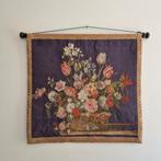 vintage Gobelin wandkleed bloemen schilderij muurkleed, Ophalen of Verzenden