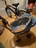 Vintage Poppenwagen - Riet en Stof, Ophalen of Verzenden, Gebruikt, Overige typen
