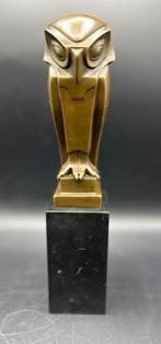 Bronzen Art-Deco stijl uil.