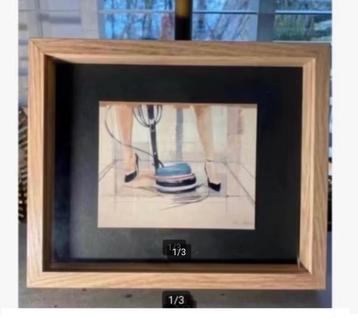 Blank houten lijst foto repro Steven Scheffer 23 x 19 cm beschikbaar voor biedingen