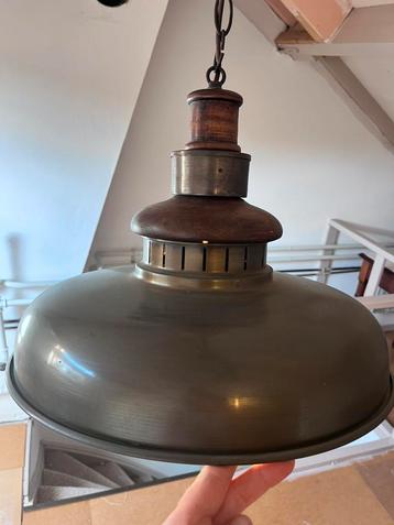 Vintage Koperen hamglamp met dimmer beschikbaar voor biedingen