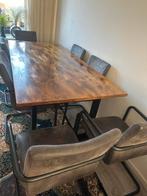 Mooie eettafel met 6 stoelen, Huis en Inrichting, Tafels | Eettafels, Gebruikt, 100 tot 150 cm, Ophalen of Verzenden, Vijf personen of meer