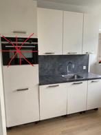 Keuken met vaatwasser en inbouwkoelkast., Huis en Inrichting, Keuken | Complete keukens, Ophalen, Gebruikt, Wit, Enkelwandige keuken