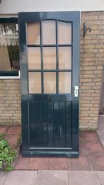 Hardhouten deur 88 x 211 cm, Doe-het-zelf en Verbouw, Deuren en Horren, Ophalen, Gebruikt, Buitendeur, 200 tot 215 cm