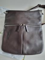 Longchamp Le Foulonné leren crossbody tas. Bruin. Zgan., Overige merken, Bruin, Ophalen of Verzenden, Zo goed als nieuw