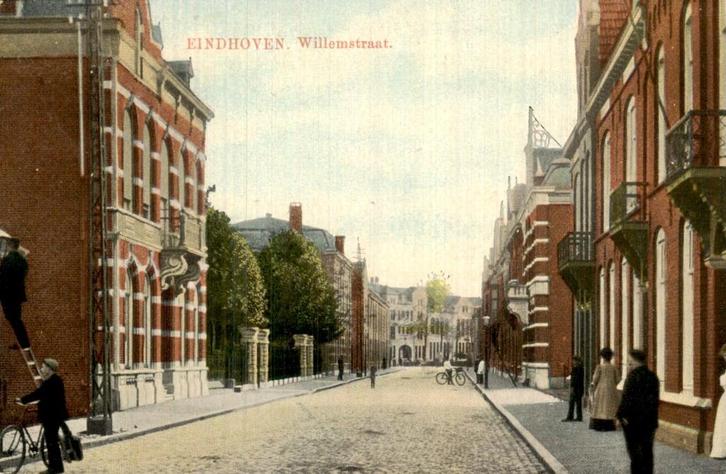Eindhoven - Willemstraat, Verzamelen, Ansichtkaarten | Nederland, Gelopen, Noord-Brabant, Voor 1920, Ophalen of Verzenden