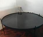 Zuivel black glass XXL tafel, Huis en Inrichting, Tafels | Salontafels, Ophalen, 50 tot 100 cm, Rond, 50 tot 100 cm
