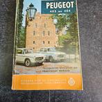 Peugeot 403 en 404 technische specificaties., Auto diversen, Handleidingen en Instructieboekjes, Verzenden