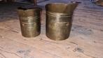 Antieke geel koperen kannetjes Punt gaaf, Ophalen of Verzenden, Koper