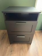 Zwart matte ladeblok nachtkastje of bureaulade, Huis en Inrichting, Kasten | Ladekasten, Ophalen, Minder dan 50 cm, 1 of 2 laden