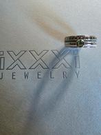 Zilver/groen IXXXI ring maat 20. H8, Overige materialen, 20 of groter, Ophalen of Verzenden, Zo goed als nieuw