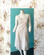Vintage originele jaren 70 jurk crème gebloemd maat 36, Gedragen, Knielengte, Vintage, Maat 36 (S)