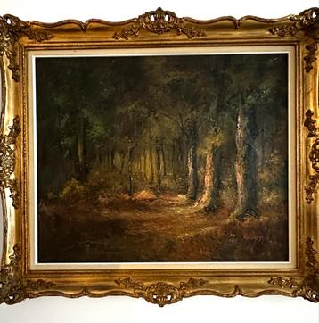 W.J. Bergh - Groot Schilderij, Gesigneerd beschikbaar voor biedingen