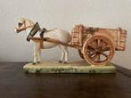Vintage Porseleinen Paard en Kar, Antiek en Kunst, Ophalen