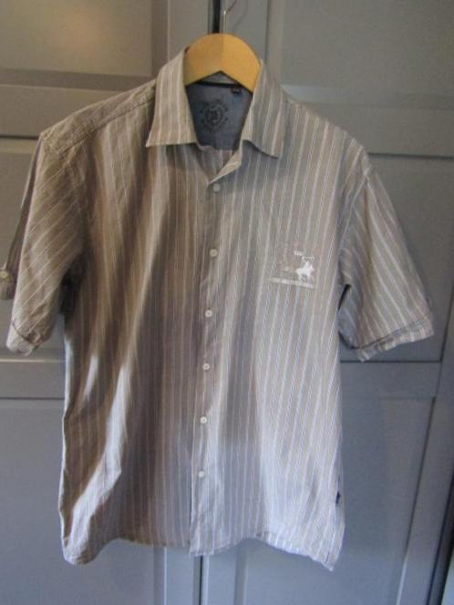 G595 Mainstream mt 41/42 overhemd olijf grijs korte mouw, Kleding | Heren, Overhemden, Zo goed als nieuw, Halswijdte 41/42 (L)