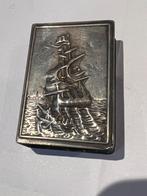 Gekeurd zilver lucifer doos houder, Ophalen of Verzenden, Zilver