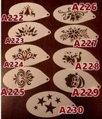 schminksjabloon ijs prinses tiara kerstman hert bel ster, Ophalen of Verzenden, Nieuw, Schmink, Kerst of Sinterklaas