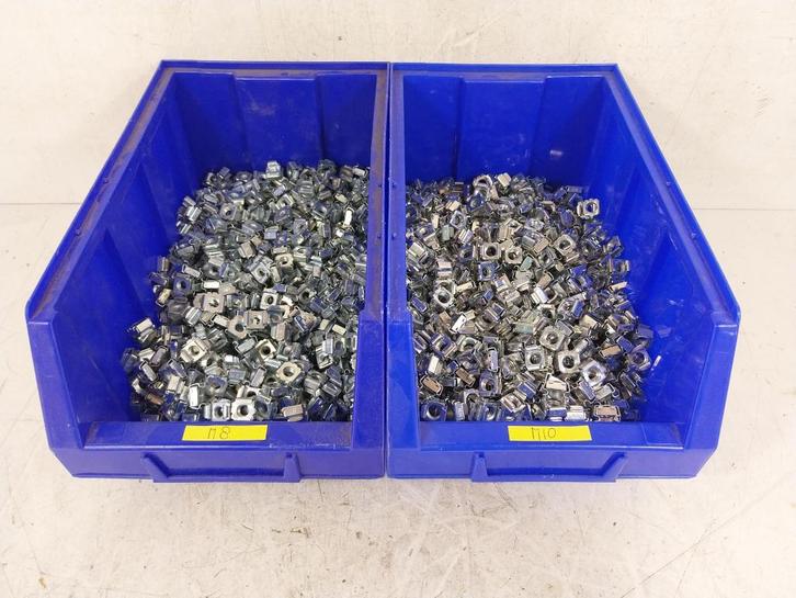 Kooimoeren M6 1,7-2,7 en M8 + M10 1,8-3,2 verzinkt., Doe-het-zelf en Verbouw, IJzerwaren en Bevestigingsmiddelen, Nieuw, Bouten of Moeren