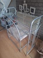 Kaptafel met glasplaat en krukje * meer woonaccessoires *, Huis en Inrichting, Tafels | Kaptafels, Ophalen, Gebruikt, Metaal of Aluminium