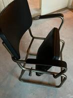 Vintage Zwarte Kappers Stoel met Armleuningen, Ophalen, Gebruikt, Zwart, Metaal